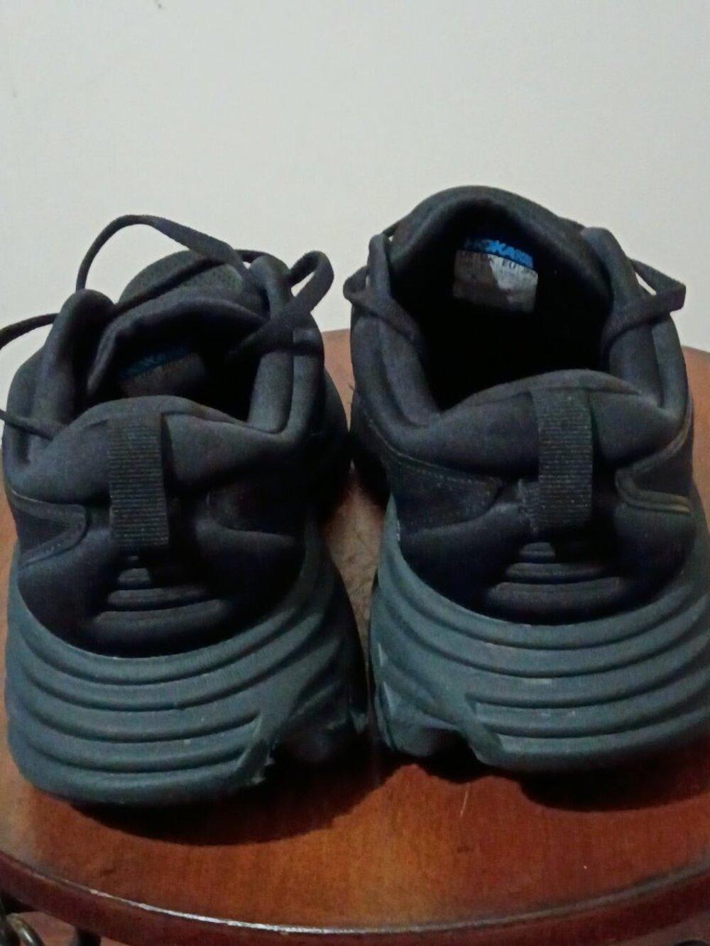 Hoka One One Bondi 8 Womens size 10B Black White Running Shoes 1127952 BBLC - Picture 10 of 13